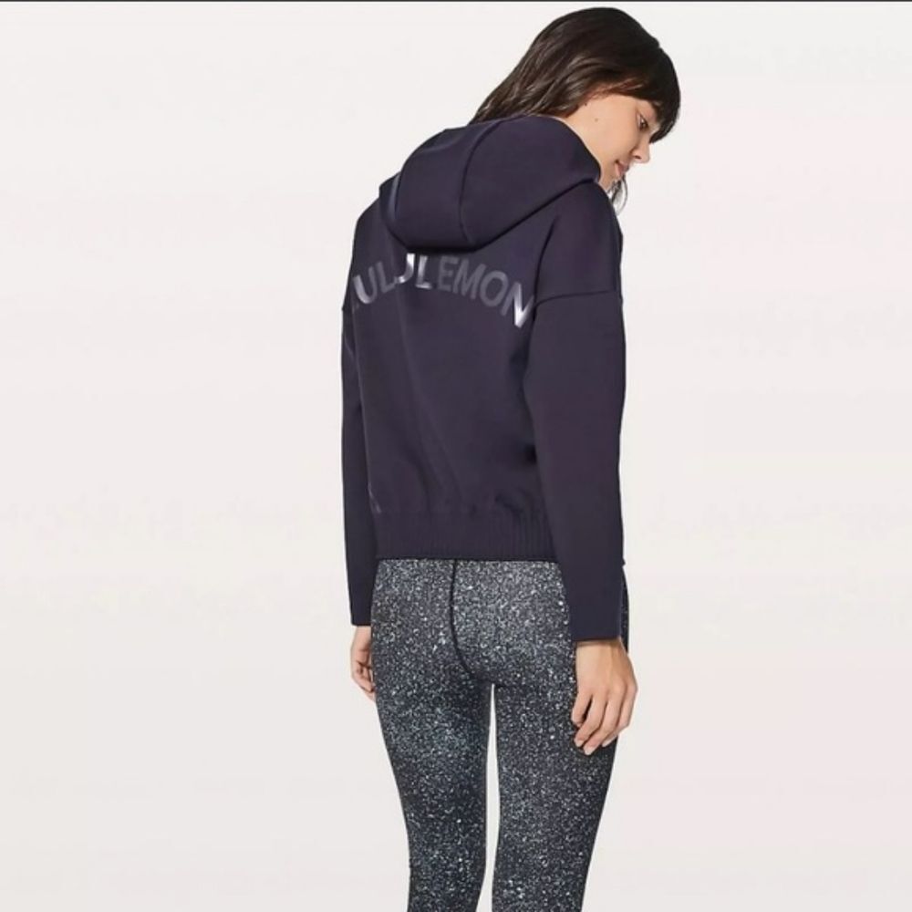 Lululemon Navy Blue Zip Up Hoodiez Sz 2, Like New
